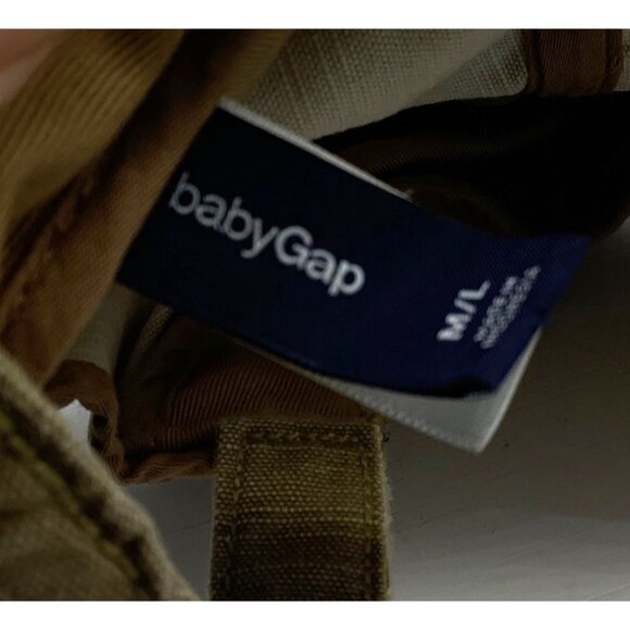 Baby Gap Olive Green Cotton Military Style Cadet Cap Zip Pocket Infant M/L - Picture 5 of 7